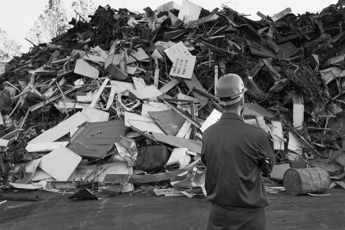 Professional garage clearance team at work in Hendon